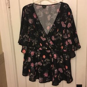 New Torrid Bell Sleeve Wrap Top